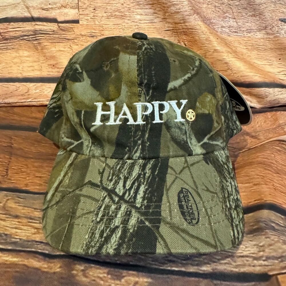 Port Authority Hat Men's Adjustable Realtree Camo Happy Bank Baseball Cap